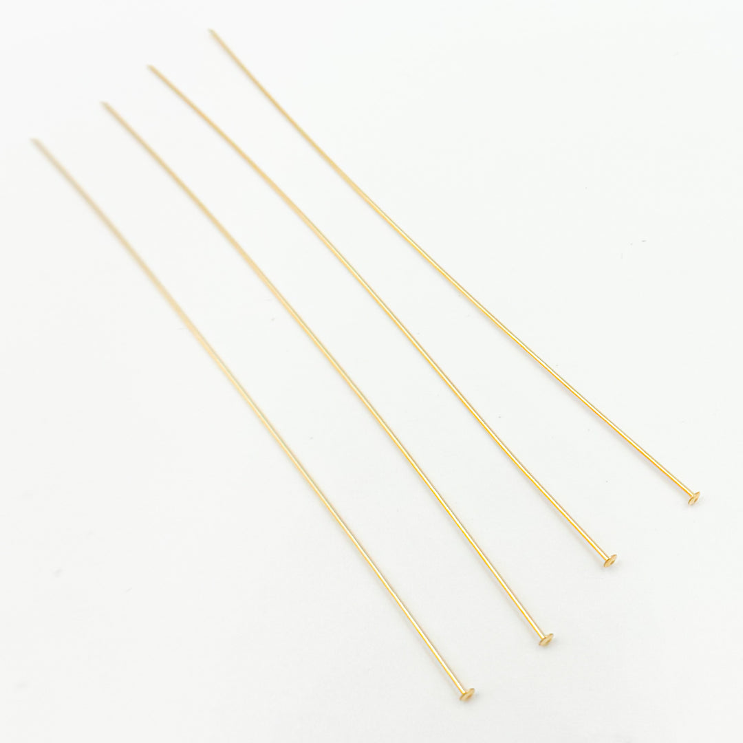 24 Gauge Gold-filled Flat 3 Inch Headpin