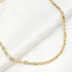 Load image into Gallery viewer, 568/A072/G. 14K Yellow Gold Hollow Smooth and Flat Paperclip Chain
