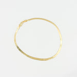 Load image into Gallery viewer, 14k Solid Yellow Gold Herringbone Bracelet