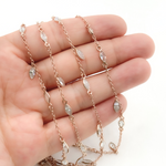 Load image into Gallery viewer, Cubic Zirconia Marquise Shape Dangle & Connected Wire Chain