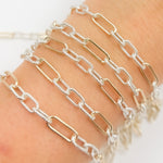 Load image into Gallery viewer, V307TT. Gold Filled and Silver Mixed Link Chain – Smooth Long Links and Twisted Short Links