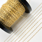 Load image into Gallery viewer, 14k Solid Yellow Gold Diamond Cut Oval Cable Chain
