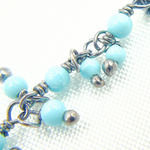 Load image into Gallery viewer, Turquoise Cluster Dangle Oxidized Wire Chain.