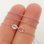 Load image into Gallery viewer, 14K Solid White Gold Cable 16 Inch Chain with Extender