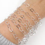 Load image into Gallery viewer, Sterling Silver Flat Oval Cable Chain