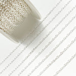 Load image into Gallery viewer, Sterling Silver Diamond Cut Paperclip Link Chain