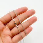 Load image into Gallery viewer, 035SP3TFWG. 14K White Solid Gold Wheat Chain