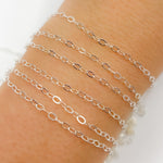 Load image into Gallery viewer, Sterling Silver Flat Cable Chain