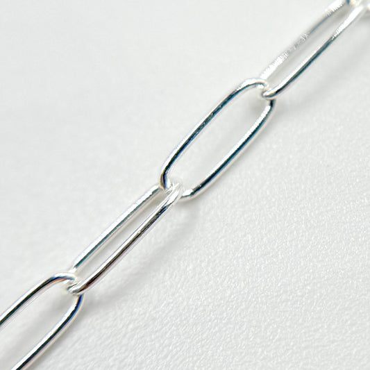 Sterling Silver Smooth Paperclip Chain