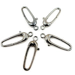 Load image into Gallery viewer, 30MM Black Rhodium Shiny Sterling Silver Oval Clasp