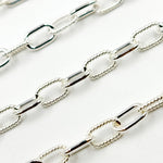 Load image into Gallery viewer, Shop Now Sterling Silver Elongated Twisted and Plain Cable Link Chain