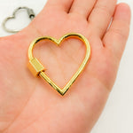 Load image into Gallery viewer, DC1001. Sterling Silver Heart Screw Clasp