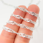 Load image into Gallery viewer, Sterling Silver Singapore Link Chain