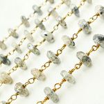 Load image into Gallery viewer, Coated Dot Quartz Gold Plated Wire Chain