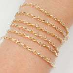 Load image into Gallery viewer, Gold Plated and White Sterling Silver Infinity Diamond Cut Cable Chain