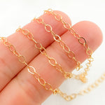 Load image into Gallery viewer, 14K Gold Filled Oval Flat Link Chain