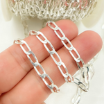Load image into Gallery viewer, Sterling Silver Flat Curb Link Chain