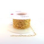 Load image into Gallery viewer, 1370FGF. 14K Yellow Gold Filled Flat Diamond and Round Link Chain
