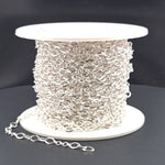 Load image into Gallery viewer, V178SS. Sterling Silver Diamond Cut Oval & 5 Flat Round Links Chain
