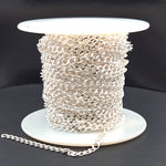 Load image into Gallery viewer, Z89SS. Sterling Silver Cuban Flat Curb Link Chain