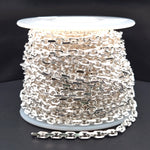 Load image into Gallery viewer, Z90SS. 925 Sterling Silver Rectangle Diamond Cut Heavy Cable