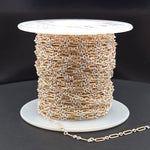 Load image into Gallery viewer, XM/1931K/SP. 14K Gold Filled and Sterling Silver Knurled Link Chain – Long & Short Pattern