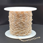 Load image into Gallery viewer, XM2131KTT. Two Tone Oval and Round Textured Links Chain