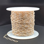 Load image into Gallery viewer, XM2131KTT. Two Tone Oval and Round Textured Links Chain