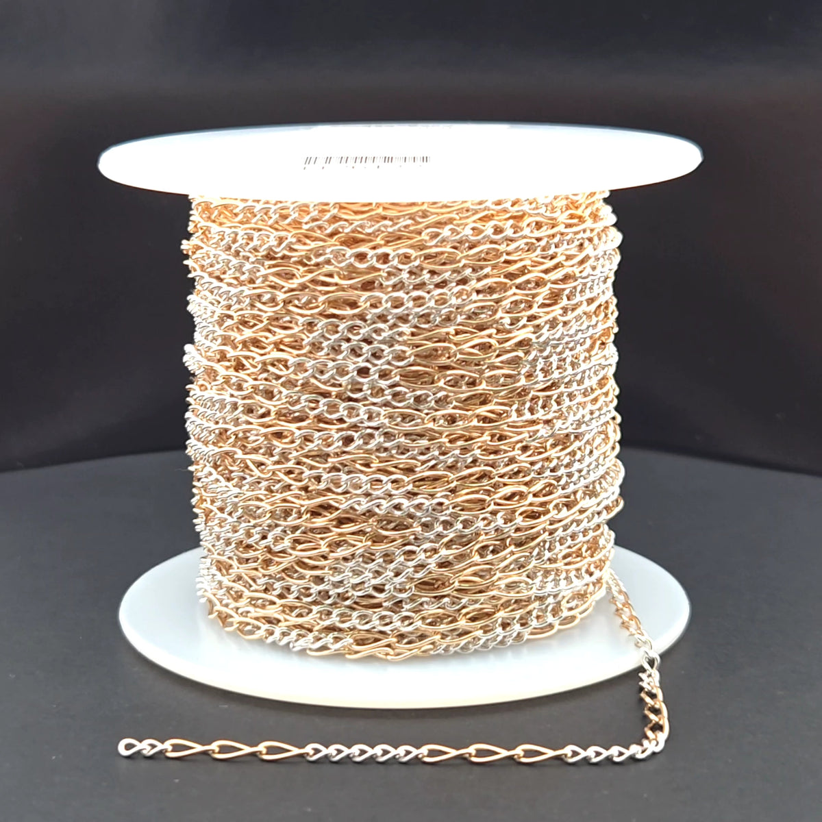 2453CTT. Gold Filled and Sterling Silver Long and Short Link Chain