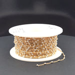 Load image into Gallery viewer, V288TT. Gold Filled with Sterling Silver Beads Satellite Chain
