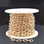 Load image into Gallery viewer, V308TT. Gold Filled and Silver Mixed Link Cable Chain - Smooth & Diamond Cut Links