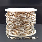 Load image into Gallery viewer, V307TT. Gold Filled and Silver Mixed Link Chain – Smooth Long Links and Twisted Short Links