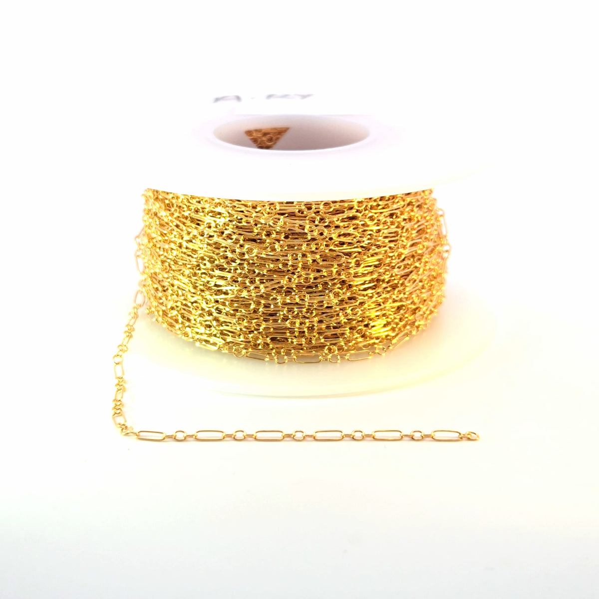 143GF. 14k Gold Filled Oval & 3 Round Link Chain.