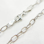 Load image into Gallery viewer, White Rhodium Sterling Silver Textured Cable Necklace