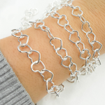 Load image into Gallery viewer, Sterling Silver Smooth Heart Chain