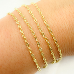Load image into Gallery viewer, Gold Plated 925 Sterling Silver Fancy Link Chain.