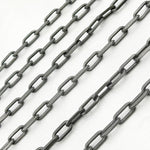 Load image into Gallery viewer, Oxidized 925 Sterling Silver Smooth Paperclip Chain