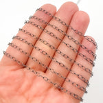 Load image into Gallery viewer, Black Rhodium Sterling Silver Cable Link Chain
