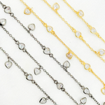 Load image into Gallery viewer, Cubic Zirconia Heart Shape Dangle & Connected Wire Chain