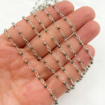 Load image into Gallery viewer, Pyrite 925 Sterling Silver Wire Chain