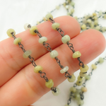 Load image into Gallery viewer, Coated Cats-eye Black Rhodium 925 Sterling Silver Wire Chain