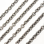 Load image into Gallery viewer, Black Rhodium Sterling Silver Cable Chain