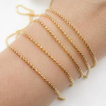 Load image into Gallery viewer, Y49GP. Gold Plated 925 Sterling Silver Gold Plated Box Chain