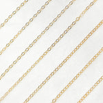 Load image into Gallery viewer, Gold-Filled Flat Oval Link Chain