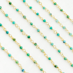 Load image into Gallery viewer, Turquoise Gold Plated 925 Sterling Silver Wire Chain