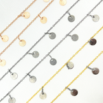 Load image into Gallery viewer, 302D. Disc Shape 6mm Dangle Wire Chain
