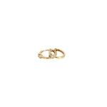 Load image into Gallery viewer, 14K Solid Gold Diamond Hoops.