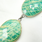 Load image into Gallery viewer, Amazonite Oval Shape Oxidized Wire Chain.