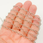 Load image into Gallery viewer, Oxidized Sterling Silver Smooth Long and Short Link Chain