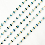 Load image into Gallery viewer, London Blue Topaz Gold Plated 925 Sterling Silver Wire Chain.